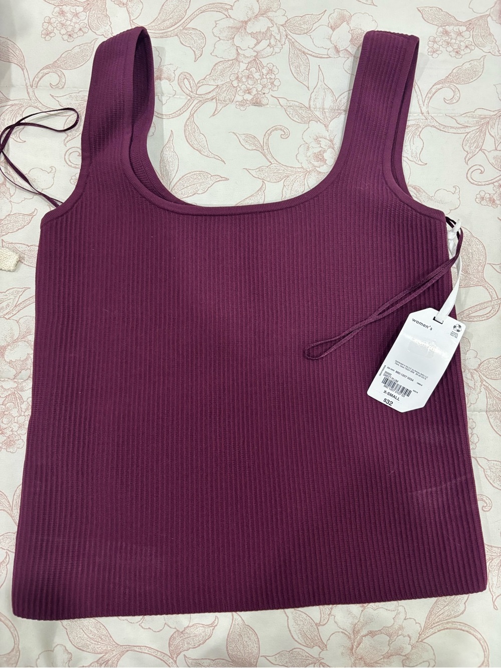 STYLUS Ribbed Tote Bag in Plum